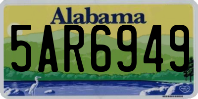 AL license plate 5AR6949