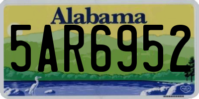 AL license plate 5AR6952