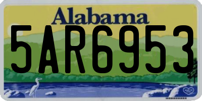 AL license plate 5AR6953
