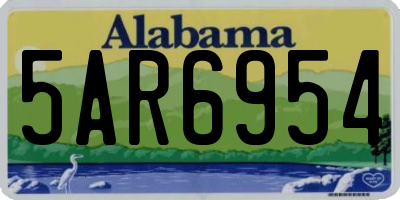 AL license plate 5AR6954