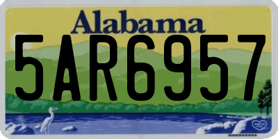 AL license plate 5AR6957