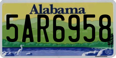 AL license plate 5AR6958