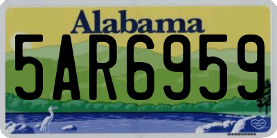 AL license plate 5AR6959