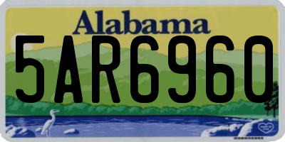 AL license plate 5AR6960