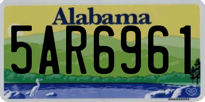 AL license plate 5AR6961