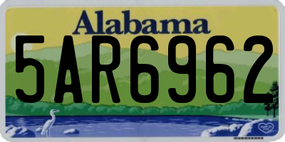 AL license plate 5AR6962