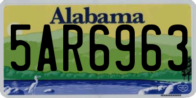 AL license plate 5AR6963