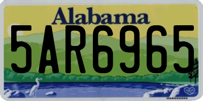 AL license plate 5AR6965