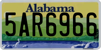 AL license plate 5AR6966