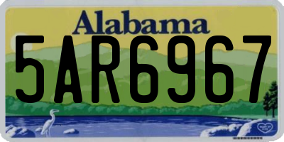 AL license plate 5AR6967