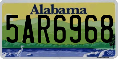 AL license plate 5AR6968