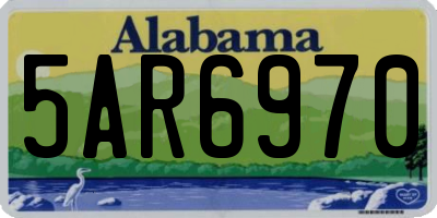 AL license plate 5AR6970