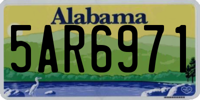 AL license plate 5AR6971