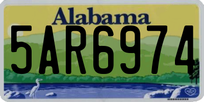 AL license plate 5AR6974