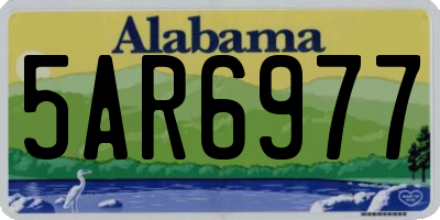 AL license plate 5AR6977