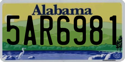AL license plate 5AR6981