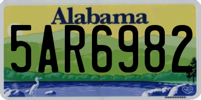 AL license plate 5AR6982