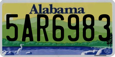 AL license plate 5AR6983