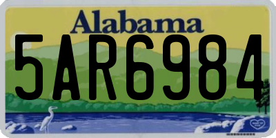AL license plate 5AR6984