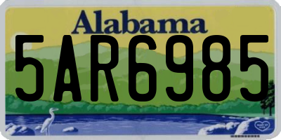 AL license plate 5AR6985