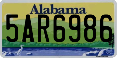 AL license plate 5AR6986