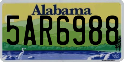 AL license plate 5AR6988