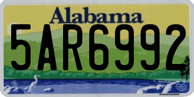 AL license plate 5AR6992