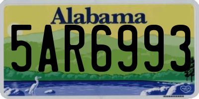 AL license plate 5AR6993