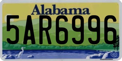 AL license plate 5AR6996