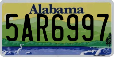 AL license plate 5AR6997