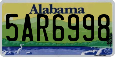 AL license plate 5AR6998