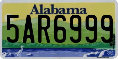 AL license plate 5AR6999