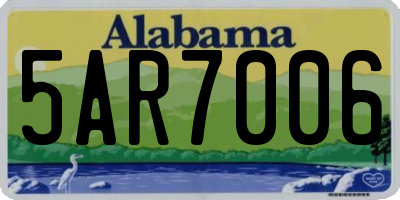 AL license plate 5AR7006