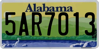 AL license plate 5AR7013