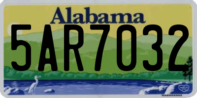 AL license plate 5AR7032