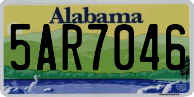 AL license plate 5AR7046