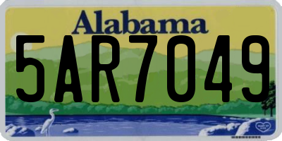 AL license plate 5AR7049