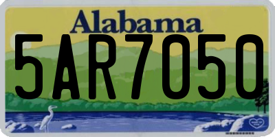 AL license plate 5AR7050