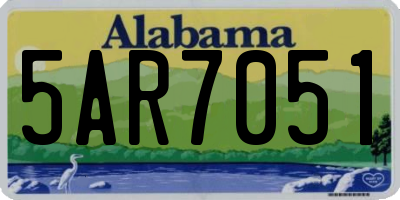 AL license plate 5AR7051