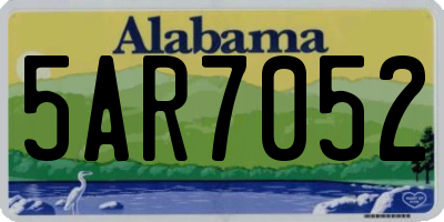 AL license plate 5AR7052