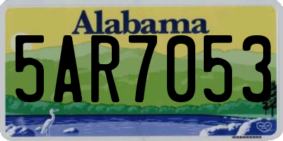 AL license plate 5AR7053
