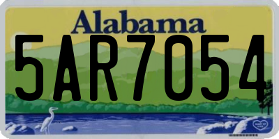 AL license plate 5AR7054