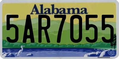 AL license plate 5AR7055