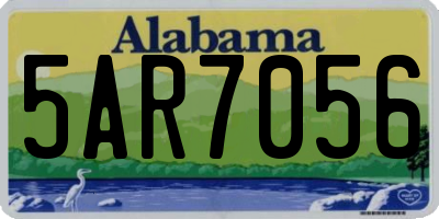 AL license plate 5AR7056