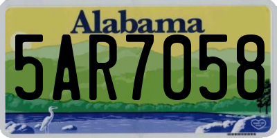 AL license plate 5AR7058