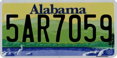AL license plate 5AR7059