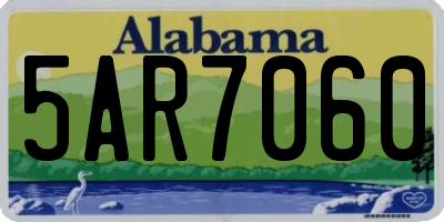 AL license plate 5AR7060