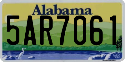 AL license plate 5AR7061