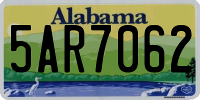 AL license plate 5AR7062