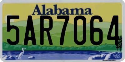 AL license plate 5AR7064